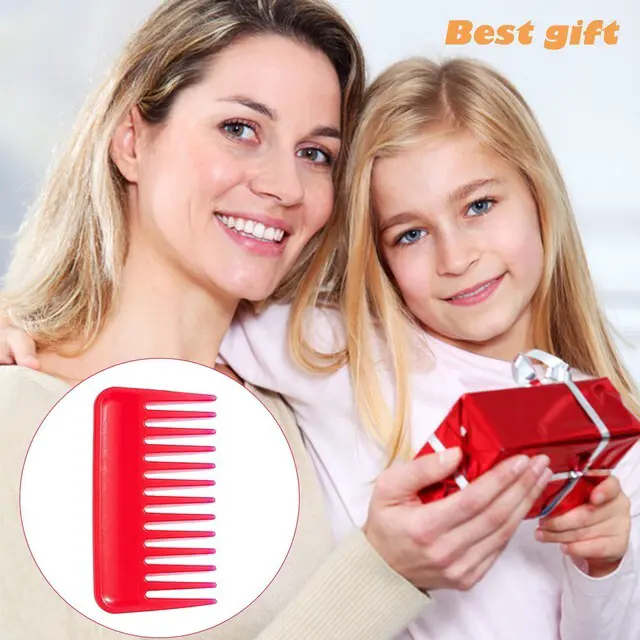 Alt view image 4 of 7 - Mini Wide Tooth Comb,Small Travel Purse Pocket Hair Combs Detangling Care Shower Beard Styling Comb for Curly Wavy Wet Dry Hair,Portable Travel Combs for Men Women (Rose Pink-Style2)