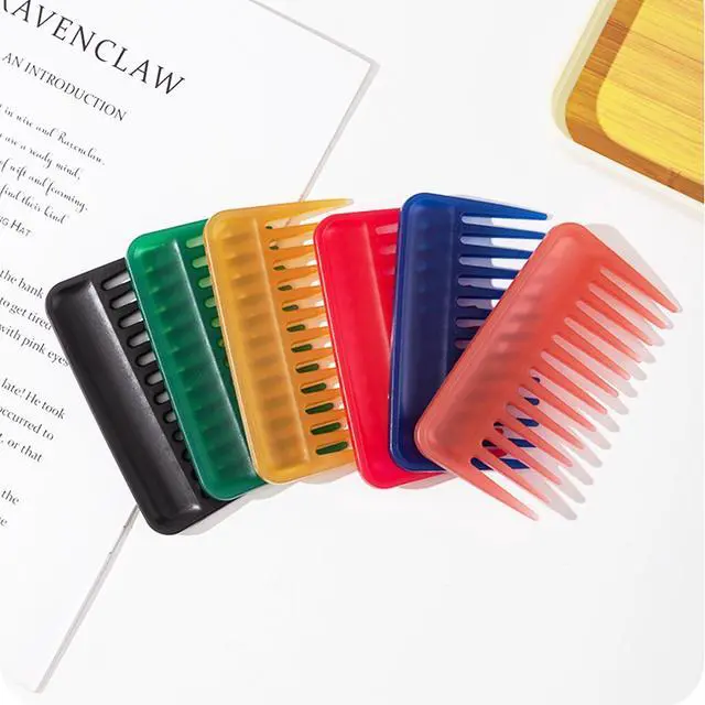 Alt view image 7 of 7 - Mini Wide Tooth Comb,Small Travel Purse Pocket Hair Combs Detangling Care Shower Beard Styling Comb for Curly Wavy Wet Dry Hair,Portable Travel Combs for Men Women (Rose Pink-Style2)