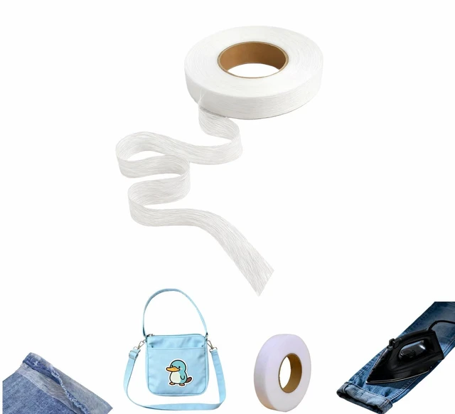 Main image of Iron On Hemming Tape, No Sew Fabric Tape for Pants, Dresses & Curtains, Extra Strong Heat and Bond Tape, 0.79 Inch x 70 Yards, Permanent Hem Adhesive for DIY Clothing & Home Decor