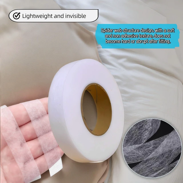 Alt view image 3 of 7 - Iron On Hemming Tape, No Sew Fabric Tape for Pants, Dresses & Curtains, Extra Strong Heat and Bond Tape, 0.79 Inch x 70 Yards, Permanent Hem Adhesive for DIY Clothing & Home Decor