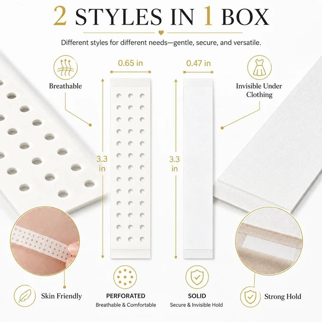 Alt view image 2 of 5 - 72 Pcs Double Sided Fashion Tape for Clothes, Dress Tape for Closet malfunctions, Skin-Friendly and Non-irritating