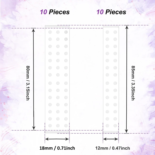 Alt view image 2 of 7 - WWYICHEN Double Sided Tape for Clothes, Women Fashion Tape for Garments, Dresses, Hemlines and Necklines, 2 Sizes (20 Pieces)