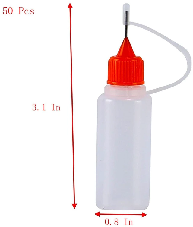 Alt view image 2 of 5 - Pinhole Bottle, 50 Pcs 10 Ml Stainless Steel Pinhole for Rust Removal, Coloring, Pigment Droplets, Lubricant Droplets (10, ml/min)