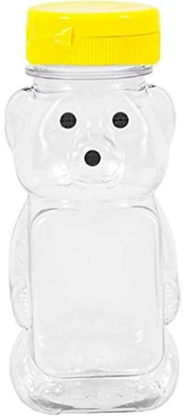 Main image of DPWOUM Yellow Plastic Bear Honey Bottle Jars, Empty Honey Squeeze Bottle with Flip-top Lid for Storing and Dispensing,Flap Caps for Storing and Dispensing,Kitchen Utensils and Gadgets(8 Oz)