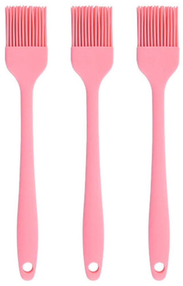 Main image of Silicone brush, Oil Brush for BBQ Kitchen Cooking Baking and Grilling(3 PCS,Pink)