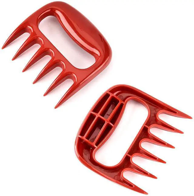 Alt view image 4 of 7 - 2 PACK Meat Claws, Strongd Plastic Claws, Claws Meat Shredder for Grilling, Roasting Turkeys, Chopping and Carving Foods (Red)