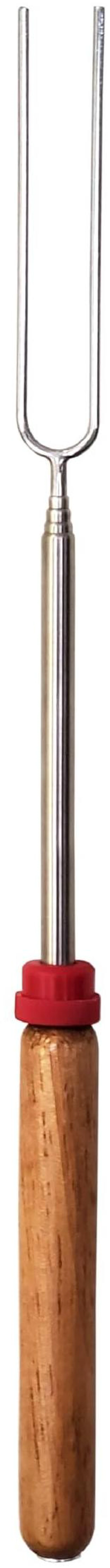 Main image of Coghlan's Telescoping Roasting Fork Stainless Steel Skewers for Marshmallows & Hot Dogs Extends 12.5" to 34" with Wooden Handle & Thumb Roller for Easy Rotation