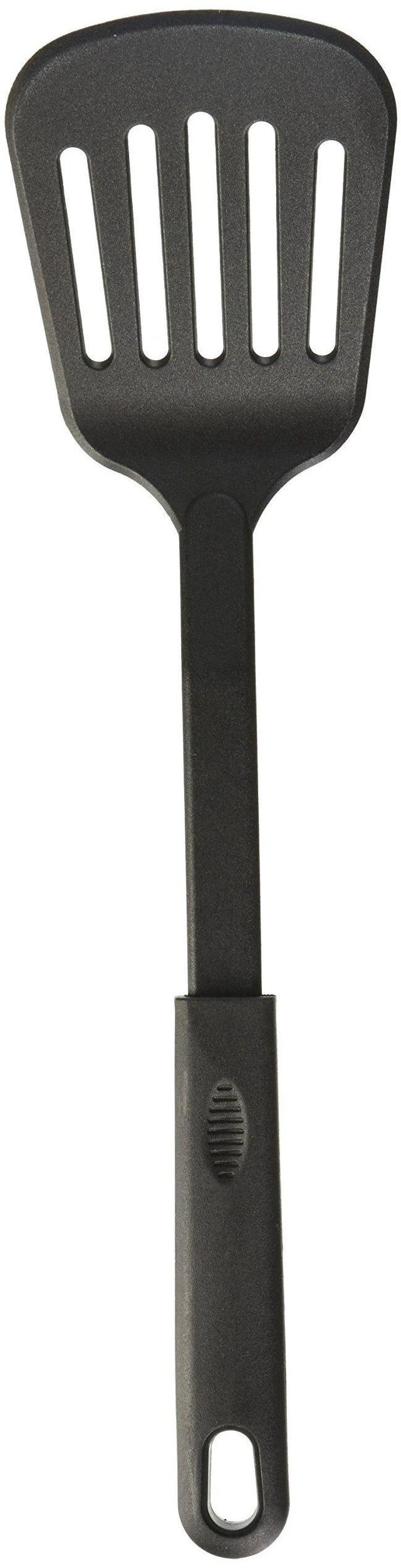 Alt view image 2 of 2 - Winco Nylon Slotted Spatula, Black Medium, 12-3/4" | Heat resistant up to 410°F, Wide slotted blade, Restaurant service, Great for Griddles, Burgers, Eggs and Kitchen Prep