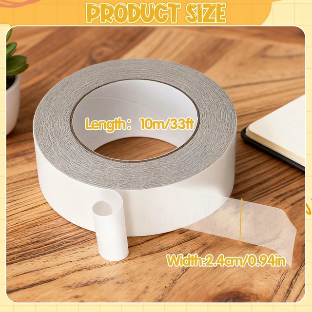 Alt view image 2 of 7 - HINGTAI 2PCS Double Sided Adhesive Fabric Tape, Heavy Duty Hemming Tape for Pants & Clothes, No Sew No Iron Needed for Hem Fixing, Crafting, Carpet Securing, Removable and Residue Free (2.54cm x 10m)