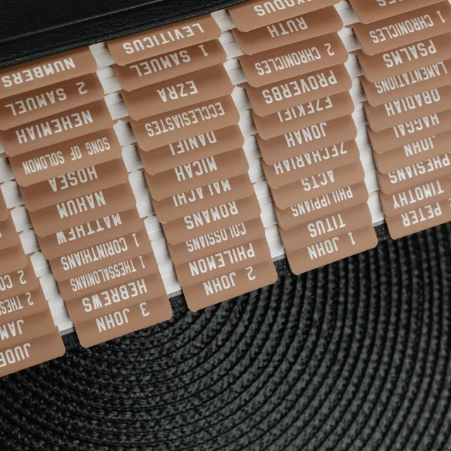 Alt view image 5 of 7 - UPAFEXXI-Laminated Bible Tabs, Bible Tabs for Women and Men | Reposition Large Print Stickers, Easy to Read and Apply, 80Chapters Labels for Easy Navigation(Mocha Mousse)