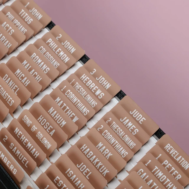 Alt view image 6 of 7 - UPAFEXXI-Laminated Bible Tabs, Bible Tabs for Women and Men | Reposition Large Print Stickers, Easy to Read and Apply, 80Chapters Labels for Easy Navigation(Mocha Mousse)