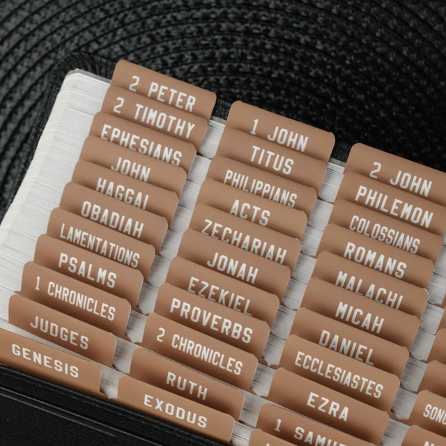 Alt view image 7 of 7 - UPAFEXXI-Laminated Bible Tabs, Bible Tabs for Women and Men | Reposition Large Print Stickers, Easy to Read and Apply, 80Chapters Labels for Easy Navigation(Mocha Mousse)