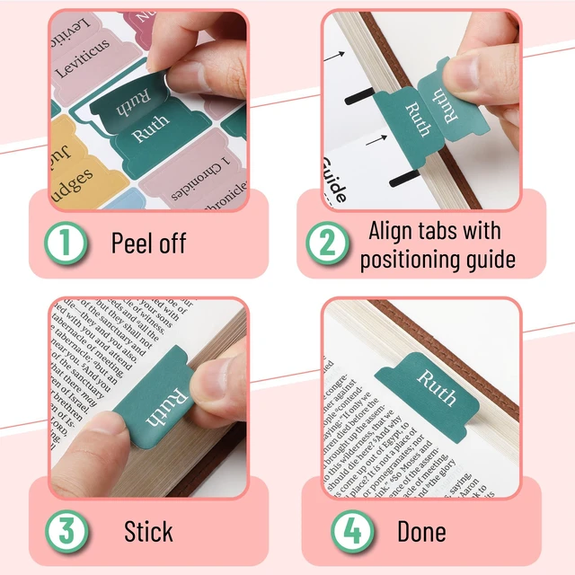 Alt view image 4 of 7 - Bible Tabs, 75 Tabs, Tulip Touch | Laminated Bible Tabs for Women and Men, Bible Tabs for Study Bible, Bible Index Tabs, Bible Book Tabs, Bible Labels Tabs