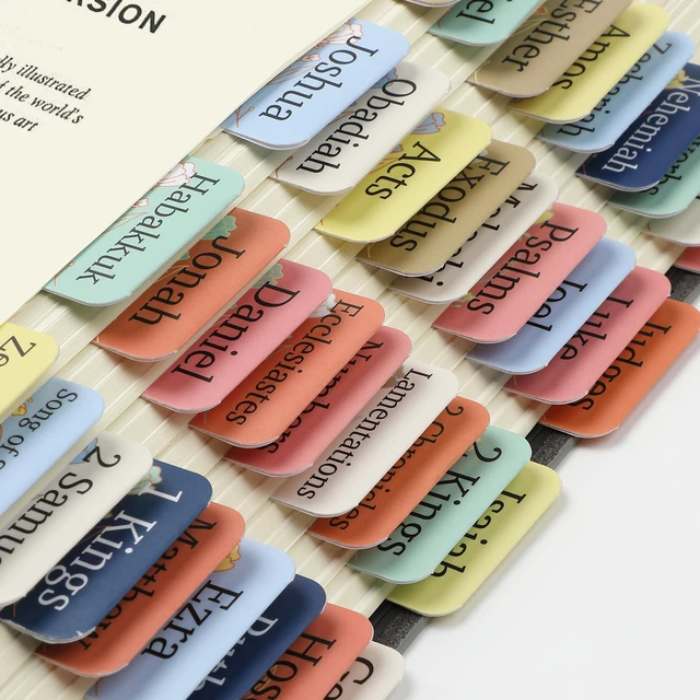 Alt view image 7 of 7 - Bible Tabs, 75 Tabs, Tulip Touch | Laminated Bible Tabs for Women and Men, Bible Tabs for Study Bible, Bible Index Tabs, Bible Book Tabs, Bible Labels Tabs