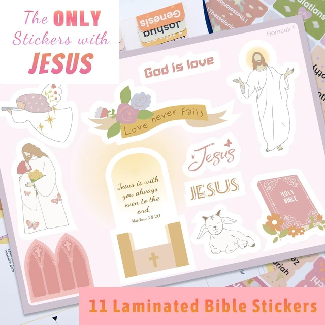 Alt view image 6 of 7 - Bible Tabs with Unique Stickers, Laminated Bible Tabs for Women & Men, Christian Gifts, Boho Theme, Large Print Bible Tabs for Easy Navigation, Bible Book Index Tabs Labels, Bible Study Supplies