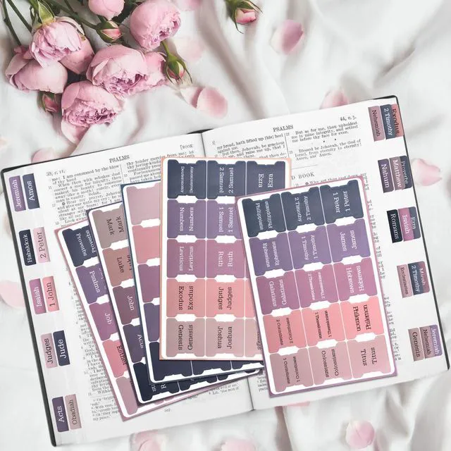 Alt view image 7 of 7 - Bible Tabs, 75 Tabs, Laminated Bible Index Tabs for Women and Men, Bible Book Tabs for Easy Navigation, Large Print Easy to Read (Sunset Shade)
