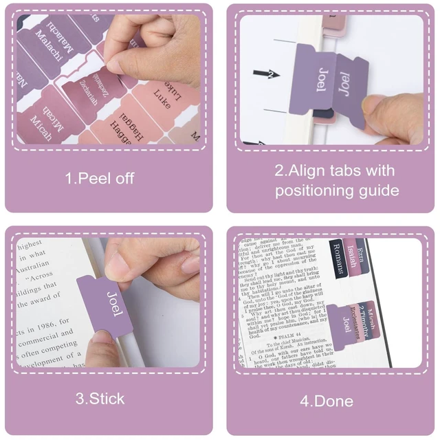 Alt view image 4 of 7 - Bible Tabs, 75 Tabs, Laminated Bible Index Tabs for Women and Men, Bible Book Tabs for Easy Navigation, Large Print Easy to Read (Sunset Shade)