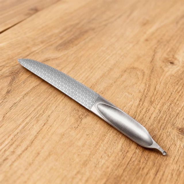 Alt view image 7 of 7 - Curved Nail File 4.9 in Metal Double-Sided Toenail File for Thick Toenails | Stainless Steel Finger Nail Buffer for Smooth, Shiny, Salon-Worthy Nails for Women and Men