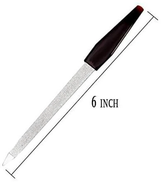 Alt view image 3 of 4 - Pinkee's (2 Pack) 6 inch Stainless Steel Metal Nail File for Fingernails, Toenails, Scraping, Strengthening, Finger Manicure File