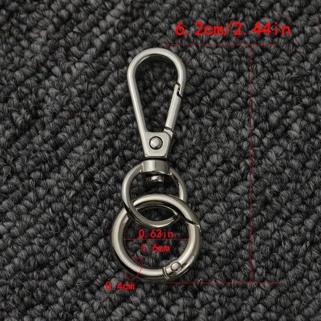 Alt view image 2 of 3 - TANJUN Key-Chain with Quick-Release Spring Clip Keyrings - Car Keychain for Men or Women.bags,Purses (Silver)