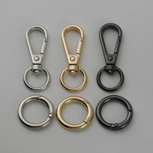 Alt view image 3 of 3 - TANJUN Key-Chain with Quick-Release Spring Clip Keyrings - Car Keychain for Men or Women.bags,Purses (Silver)