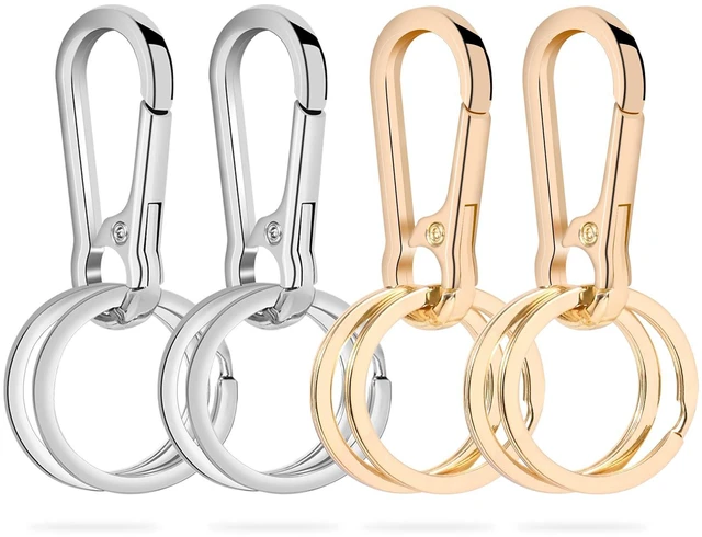 Main image of DMENER 4PCS Metal Keychain Clip Hook Keychain Keyring Key Chain Ring Clip Holder for Car Keys Women Men