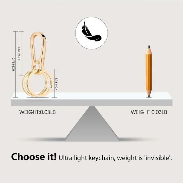 Alt view image 3 of 6 - DMENER 4PCS Metal Keychain Clip Hook Keychain Keyring Key Chain Ring Clip Holder for Car Keys Women Men