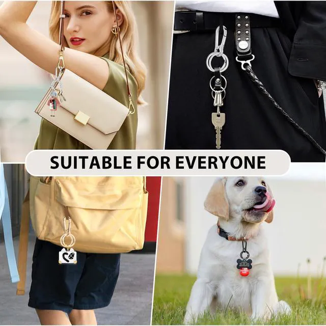 Alt view image 5 of 6 - DMENER 4PCS Metal Keychain Clip Hook Keychain Keyring Key Chain Ring Clip Holder for Car Keys Women Men