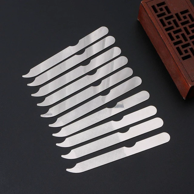 Alt view image 3 of 7 - Express Stainless Steel Metal Nail File, Double Side Fingernail Toenail Files Metal File Buffer Fingernails Toenails Art New Pedicure Tool for Salon and Home Manicure Files (F, 10)