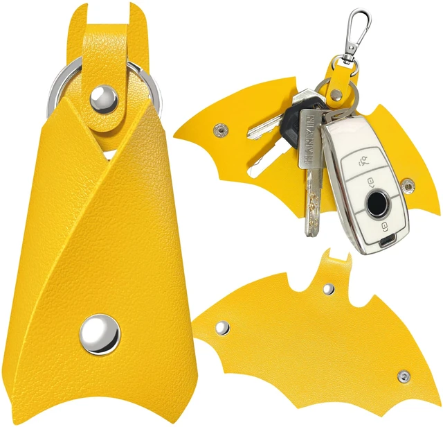 Main image of GABOX Bat Keychain Car Key Fob EDC Key Chain Case Accessories | with Key Ring Clip, Snap Closure, for Men Women Boyfriend