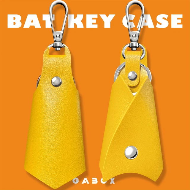 Alt view image 5 of 7 - GABOX Bat Keychain Car Key Fob EDC Key Chain Case Accessories | with Key Ring Clip, Snap Closure, for Men Women Boyfriend