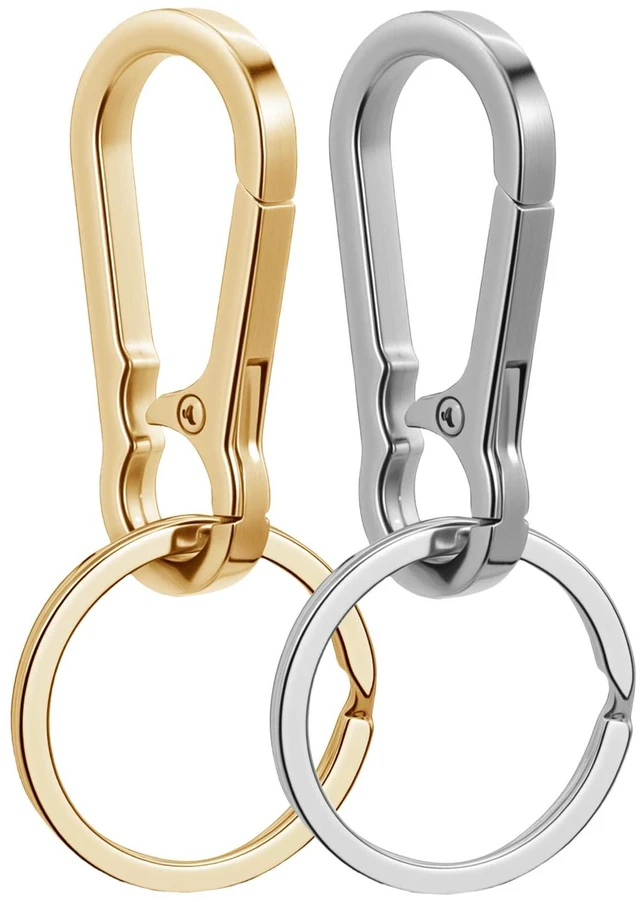 Main image of Zerofy Metal Keychains Keyring Clip Holder Organizer Key Chain Ring For Accessories Women Men, Home Car Keys (2, Gold, Silver)