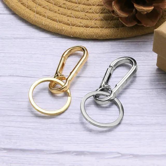 Alt view image 2 of 6 - Zerofy Metal Keychains Keyring Clip Holder Organizer Key Chain Ring For Accessories Women Men, Home Car Keys (2, Gold, Silver)