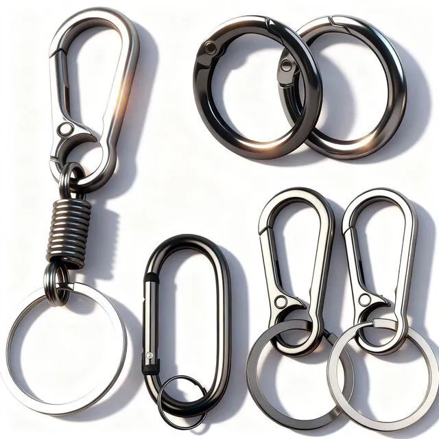 Main image of Keychain Clip, 6 Pack Key Chain Hooks with Key Rings Holder | Metal Key Organizer for Car Home Keys Men Women