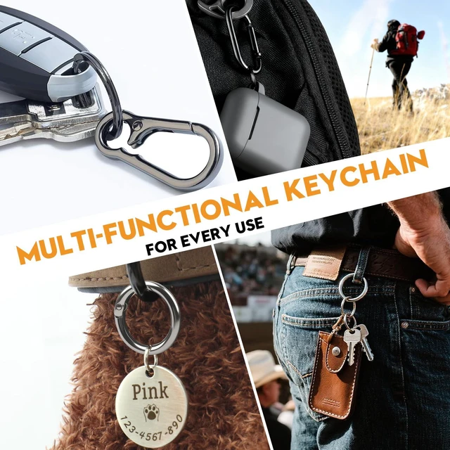 Alt view image 3 of 7 - Keychain Clip, 6 Pack Key Chain Hooks with Key Rings Holder | Metal Key Organizer for Car Home Keys Men Women