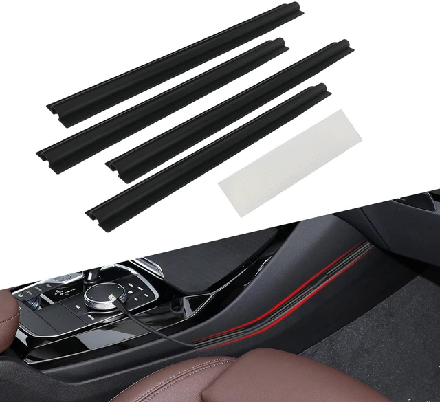 Main image of HQRNYP 4PCS Car Concealed Wire Cover, Car Cable Management, PVC Auto Split Sleeving Wire Cord Organizer, Universal Auto Accessories Black Soft PVC Cable Sleeve Fit for USB, Audio and Video Line