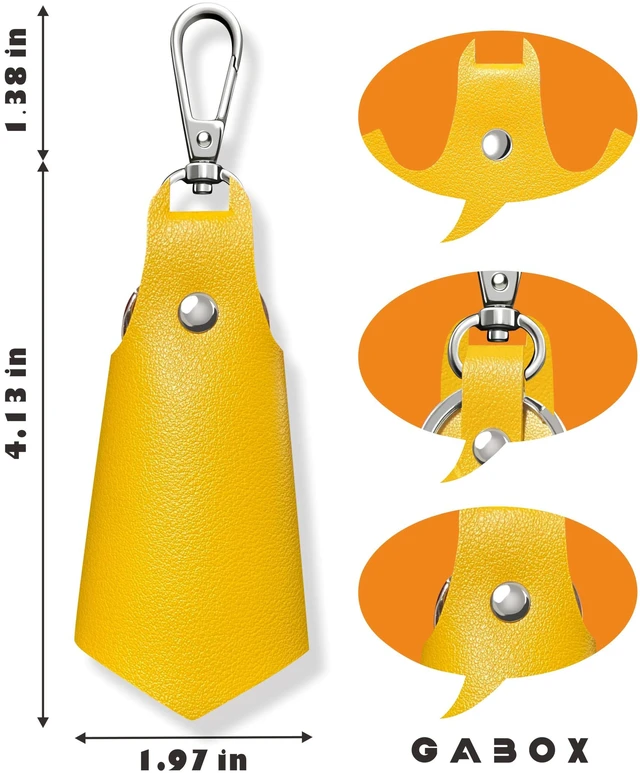 Alt view image 6 of 7 - GABOX Bat Keychain Car Key Fob EDC Key Chain Case Accessories | with Key Ring Clip, Snap Closure, for Men Women Boyfriend