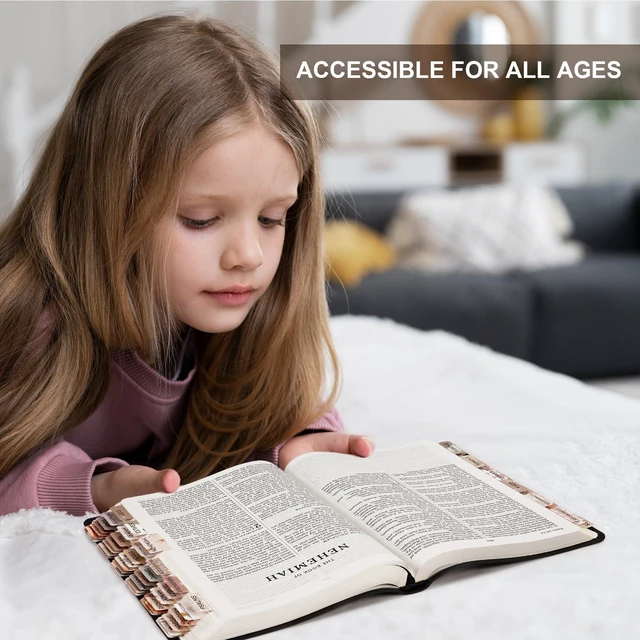 Alt view image 7 of 7 - Bible Tabs for Women & Men, Large Print Index Tabs for Study Bibles, Boho | 75 Laminated Tabs Help You Find Bible Books Faster, Make Bible Study Easier, and Provide Quick Reference