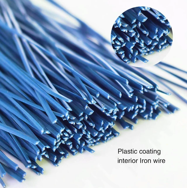 Alt view image 3 of 4 - 200 Pcs 6" Garden Plastic Plant Twist Ties Reusable Blue Cable Ties for Climbing Plant Support, Christmas Tree, Bags, Gardening Activity.(Blue)