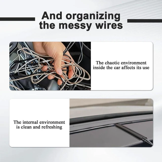 Alt view image 6 of 7 - QZTYTY Car Concealed Wire Cover, Automotive Power Cord Cover, 4PCS | Car Wire Sleeve, Car Interior Accessories Adhesive Cable Hidden Protector for Cords USB Audio Network Cables Sleeve Organizer