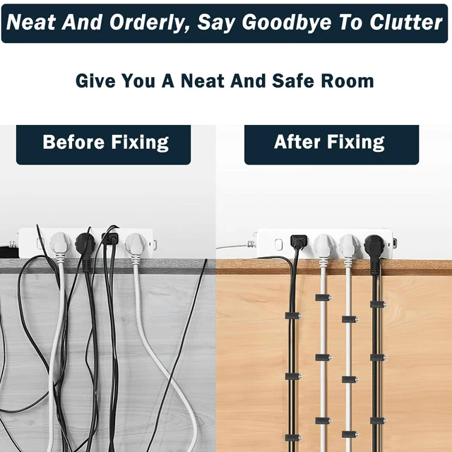 Alt view image 5 of 7 - Black Cable Clips Nail in Cable Clip 100 Pcs 8mm Flat Black Ethernet Cable Wall Clips Cable Tacks Coax Clips Speaker Wire Clips Cable Nails for Cords Cat5/Cat5e/Cat6/Cat7 RJ45 Cord Clips