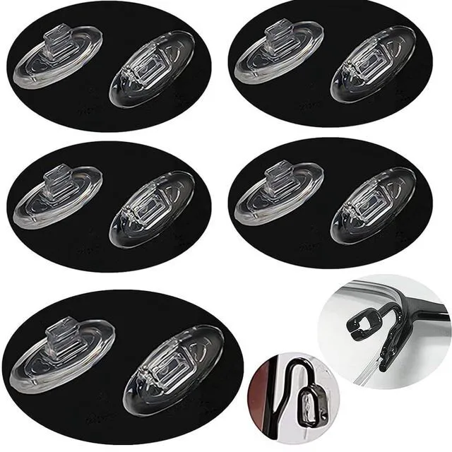 Main image of Push in Glasses Nose Pads,5 Pairs Eyeglasses Replacement Nose Piece,Oval Soft Silicone Nose Guards Eye Pads(Clear,14mm)