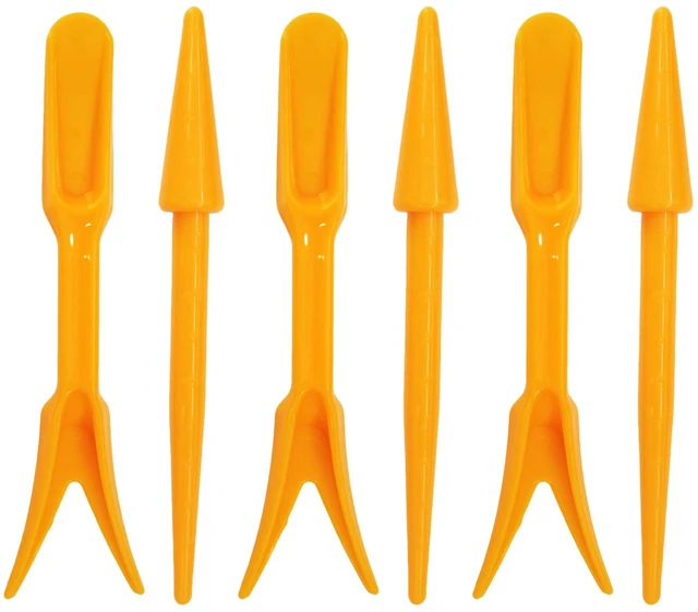 Main image of 6PCS Mini Garden Hand Succulent Transplanting Tools Set, Plastic Seedling Dibber and Digging Tools for Indoor Gardening, Home Plant Care, Repotting, Lawn Maintenance(Yellow)