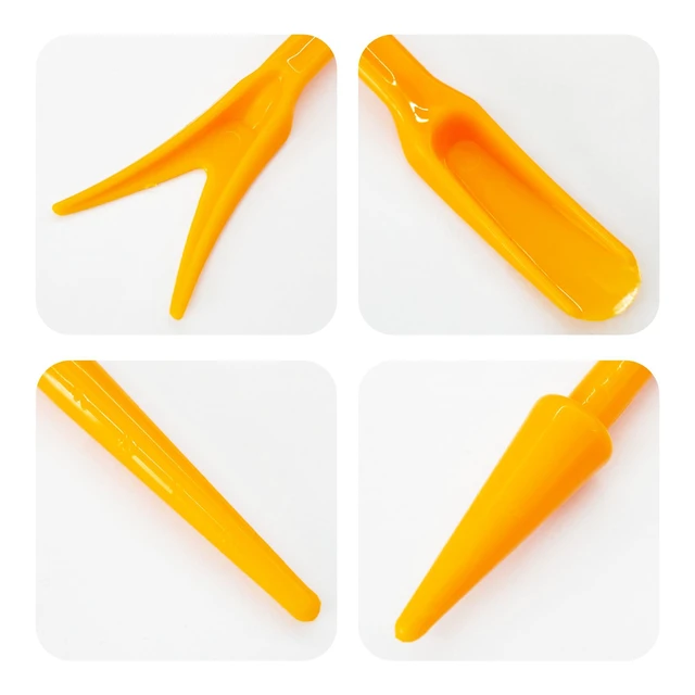 Alt view image 3 of 7 - 6PCS Mini Garden Hand Succulent Transplanting Tools Set, Plastic Seedling Dibber and Digging Tools for Indoor Gardening, Home Plant Care, Repotting, Lawn Maintenance(Yellow)