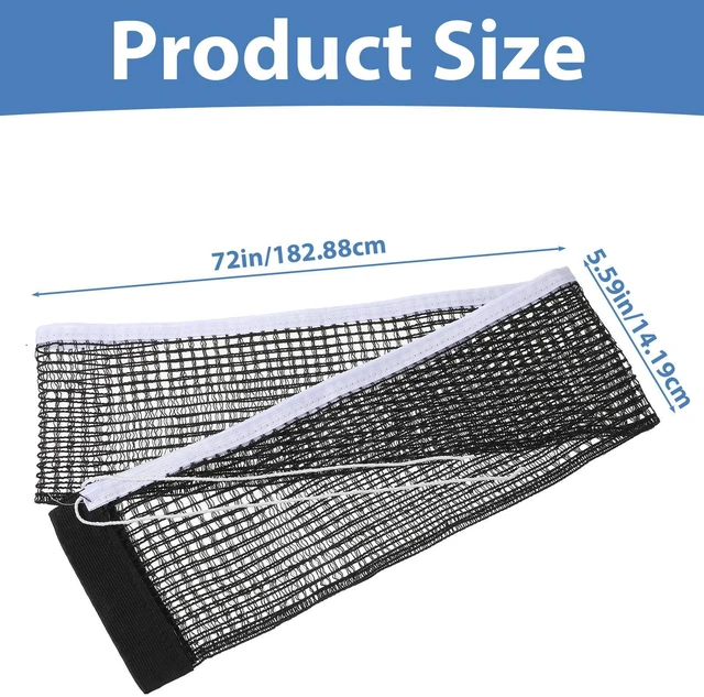 Alt view image 2 of 7 - Table Tennis Net, Table Tennis Net for Any Table for School Gym | Replacement Tennis Net (72" x 5.6", Black)