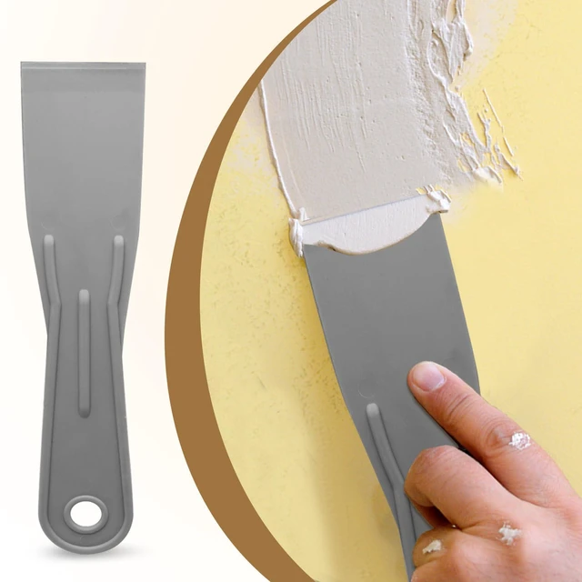 Alt view image 4 of 7 - 6pcs Flexible Plastic Putty Knife Set, 1.5 Inch Wide, Grey | Scraper for Wall Repair, Spackling, Drywall Taping & Painting Projects