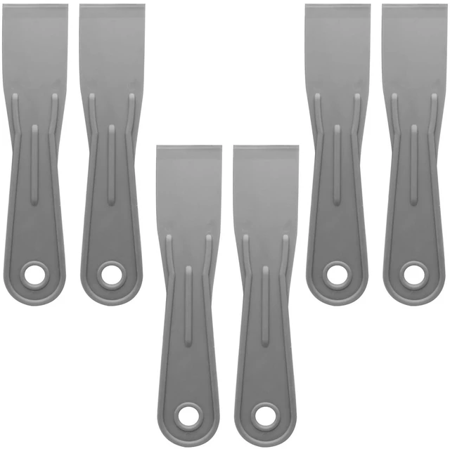 Alt view image 6 of 7 - 6pcs Flexible Plastic Putty Knife Set, 1.5 Inch Wide, Grey | Scraper for Wall Repair, Spackling, Drywall Taping & Painting Projects