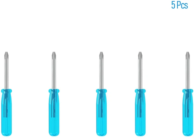 Alt view image 3 of 6 - 5 Pcs Mini Phillips Screwdriver, 2mm Cross Head, 45mm, Blue | 1.77" Total Length, Non-slip Handle, Non-magnetic for Small Appliances