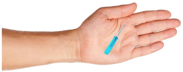 Alt view image 6 of 6 - 5 Pcs Mini Phillips Screwdriver, 2mm Cross Head, 45mm, Blue | 1.77" Total Length, Non-slip Handle, Non-magnetic for Small Appliances