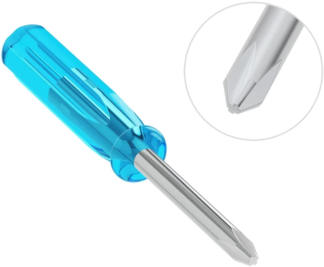 Alt view image 4 of 6 - 5 Pcs Mini Phillips Screwdriver, 2mm Cross Head, 45mm, Blue | 1.77" Total Length, Non-slip Handle, Non-magnetic for Small Appliances